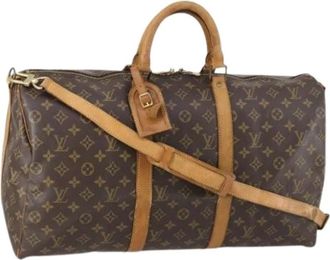 Louis Vuitton Pre-owned Weekend Bags, female, Brown, Size: ONE SIZE Pre-owned Canvas Weekend Bag