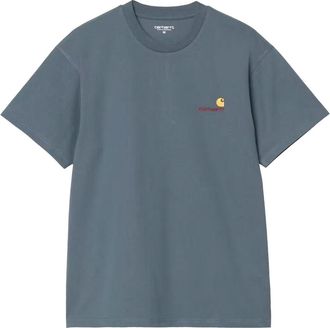 Carhartt Work in Progress American Script Short Sleeve T-Shirt Blue I029956-3GB-XX