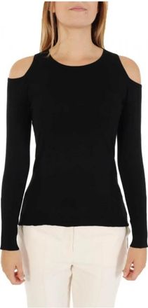 Marella Lange Truien met Ronde Hals - Dames - Ronde hals truien - Zwart - XL - Truien & Vesten