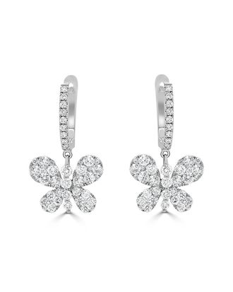 Sabrina Designs 18K 1.90 Ct. Tw. Diamond Flower Earrings