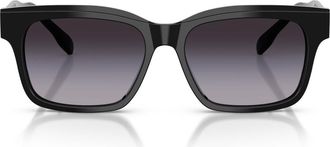 Tory Burch 55mm Rectangular Sunglasses in Black /Grey Gradient at Nordstrom