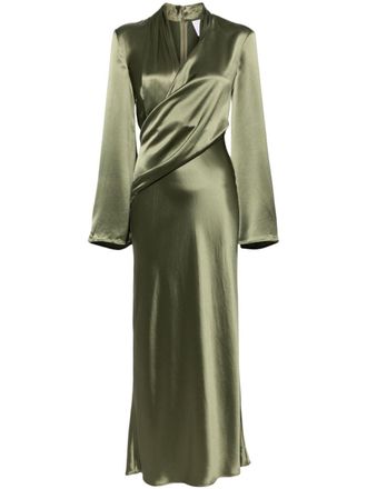 Acler Picadilly satin dress - women - Acetate/Polyester/Polyester - 10 - Green