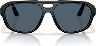 Costa Street Heat 55mm Polarized Rectangular Sunglasses in Matte Black/Grey at Nordstrom