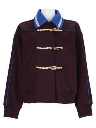 Dries Van Noten Bordeaux Boxy Cropped Padded Jacket