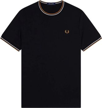 Fred Perry Twin Tipped T-Shirt - Heren - T-shirts - Zwart - L - Katoen - Tops