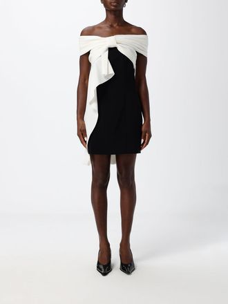 Msgm Off-the-Shoulder Abstract Print Cr&ecirc;pe Sheath Mini Dress
