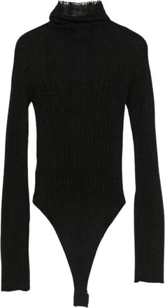 Haikure Cable Knit Bodysuit - Dames - Bodies - Zwart - M - Wol - Tops