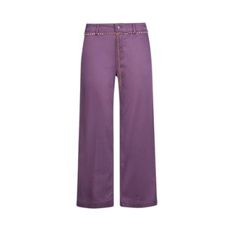 Liu Jo Satijnen Stretch Wijde Broek - Dames - Broeken - Bruin - Maat: W29 Satijn