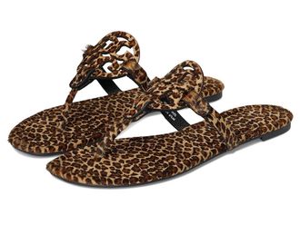 Tory Burch Miller Sandal Womens Shoes Leopard : 10.5 M, Leather