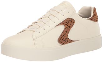 Skechers Womens Eden Lx Beaming Glory Trainers, Black Duraleather/Rose Gold Trim, 3.5 UK