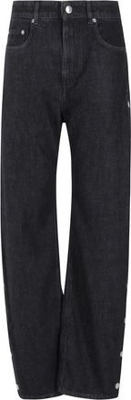 Sportmax Jeans, Dames, Zwart, W25, Galante Straight Jeans
