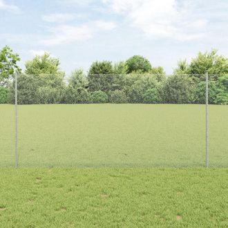 Berkfield Home Fence Posts 10 pcs U-Channel 120 cm Galvanised Steel in Silver