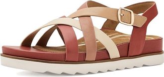 Aetrex Carmen Platform Sandals Womens Dress Sandals Terracotta : EU 43 (US Womens 11.5-12) M (B), Leather