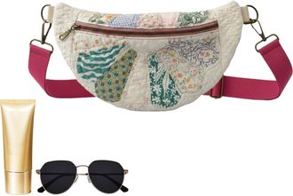 Generic Quilted Bag,Handmade Portable Boho Quilted Pouch - Travel Shoulder Bag Sling Purse - for Daily Outdoor Climbing Cycling Fishing Sports Camping Travel 