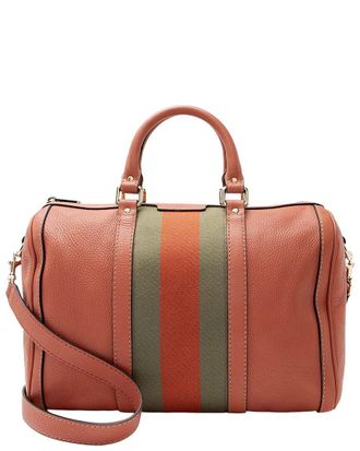 Gucci Leather Vintage Web Joy Medium Boston Bag (Authentic Pre-Loved)
