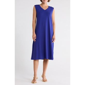 Eileen Fisher V-Neck Tank Dress in Blue Violet at Nordstrom Rack, Size Xx-Small