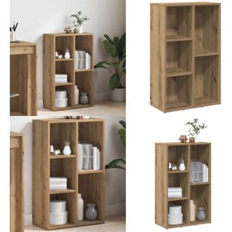 vidaXL Libreria Rovere Artigianale 50x25x80 cm in Legno Multistrato - Libreria artigianale - Libreria in truciolato