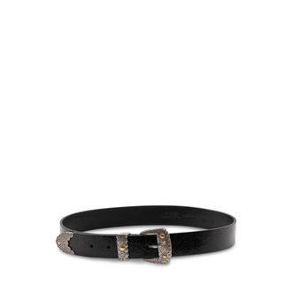 Pinko Belts, female, Black, Size: XS Belt with Decorated Buckle