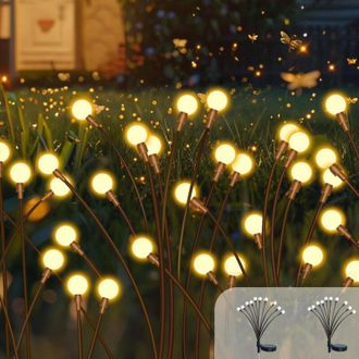 OEM Luces Solares Para Jard&iacute;n, Paquete De 2 (20 Led) Luces Solares Tipo Luci&eacute;rnaga Iluminaci&oacute;n Exterior Luces Decorativas Para Jard&iacute;n Ip65 Impermeables Lu