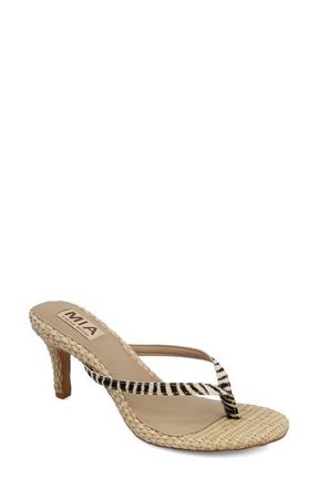 Mia Zania Genuine Calf Hair Sandal in Zebra at Nordstrom, Size 6.5