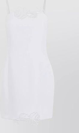 Blumarine short dress flower embroidery spaghetti straps