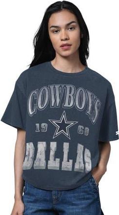 Starter Womens Starter Heather Navy Dallas Cowboys Oversized Hall of Fame T-Shirt at Nordstrom, Size Xx-Large