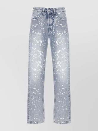 Maison Margiela polka-dot wide-leg jeans