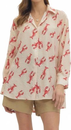 NaaNaa Mirkush Lobster Shirt In Beige