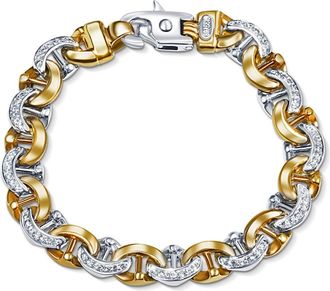 Pompeii3 Mens 14k Gold (47gram) or Platinum (88gram) 10.5mm Diamond Bracelet 8.5