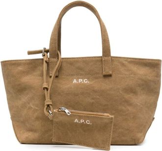 A.P.C. A.p.c., Tassen, Dames, Beige, ONE Size, Katoen, Le Drummer Tote