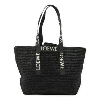 Loewe Pre-owned Tote Bags, female, Black, Size: ONE SIZE Pre-owned Raffia shoulder-bags