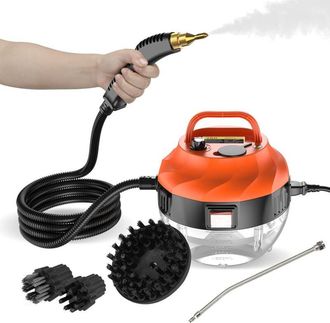 Elle Limpiador A Vapor De 1500 W - 3 Cabezales De Cepillo Ajustables - Presi&oacute;n De 3 Bares - Temperatura De 105 &deg;c - Calentamiento R&aacute;pido En 10 Segundos - D