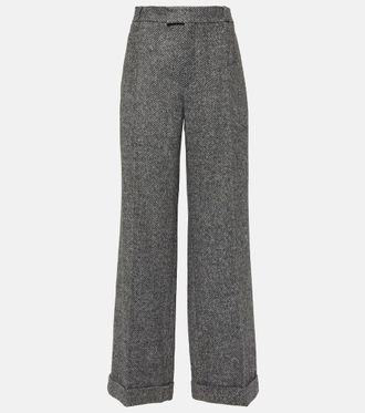 Brunello Cucinelli Pantaloni flared in misto lana
