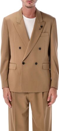 Lardini Feeling Double-Breasted Pointed Lapel Wool Blazer