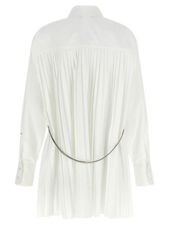 Sportmax Cotton-Blend Pointed Collar Shirt - White