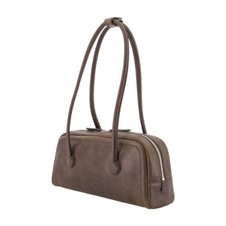 Margesherwood Womens Soft Cowhide Shoulder Bag Brown