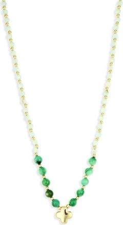 Argento Vivo Green Clover Necklace in Gold at Nordstrom Rack