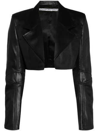 Alexander Wang Cropped blazer - Zwart