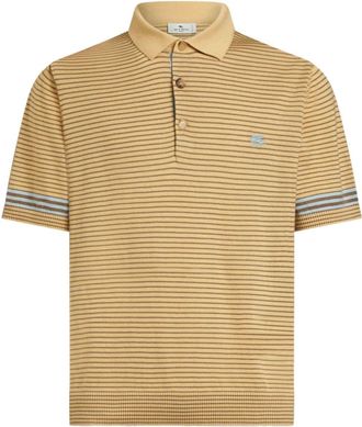 Etro striped knitted polo shirt - men - Cotton/Cashmere - S - Yellow