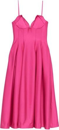 Rebecca Vallance Sweetheart-neck Pleated Dress