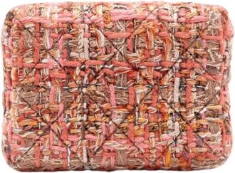 Chanel Pre-owned Tweed Mini Crossbody - Dames - Vintage Mini Tas - Roze - ONE Size - Tweed - Vintage