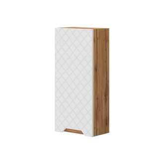 Vicco Armario De Ba&ntilde;o Lotta, Roble/blanco Con Estructura De Azulejos, 20 X 72.6 Cm, Vicco