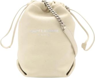 Saint Laurent Pre-owned Bucket Bag - Dames - Vintage Tas - Beige - ONE Size - Leer - Vintage