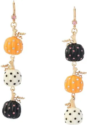 Betsey Johnson Pumpkin Linear Drop Earrings in Gold/multi at Nordstrom