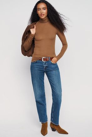 A Gold E Stovepipe Low-Rise Straight-Leg Jeans