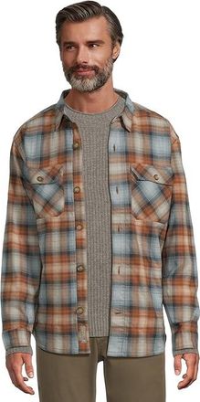Royal Robbins Snowcap Lined Flannel Long Sleeve Mens Clothing Steel Blue Tioga Plaid : 2XL, Flannel/Elastane/Cotton