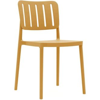 Mobili Rebecca Sedia Rebecca Mobili Calatea 82x42x53 Polipropilene Giallo Senape Moderno