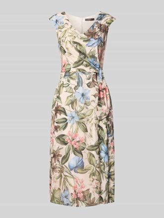 Vera Mont Fit and Flare Cocktailkleid mit Allover-Muster in Hellgruen, Gr&ouml;&szlig;e 36