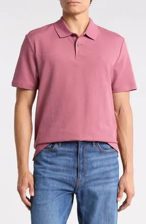 Calvin Klein Mico Waffle Polo in Renaissance Rose at Nordstrom Rack, Size Xx-Large