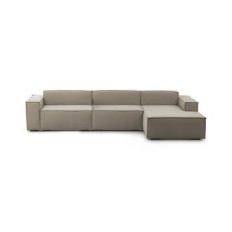 Dmora Sof&aacute; Fijo Dmaiol, Sof&aacute; Modular 4 Plazas Pen&iacute;nsula Derecha, 100% Made In Italy, Sof&aacute; Moderno En Tela, Cm 340x170h70, T&oacute;rtola - Dmora
